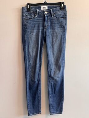 PAIGE Verdugo Ankle Jeans Women’s 25 Medium Wash Mid Rise Skinny Stretch